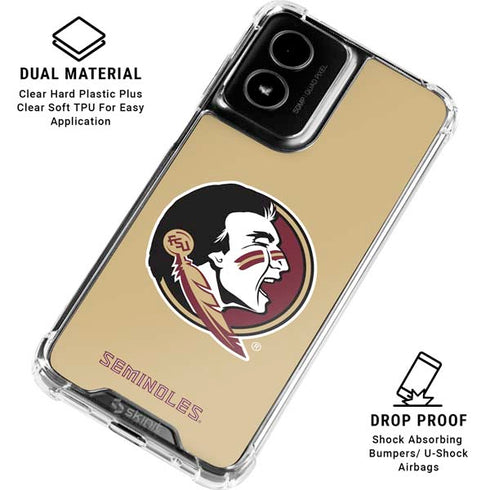 Florida State FSU Seminoles Logo Moto G Power 5G (2024) Clear Case
