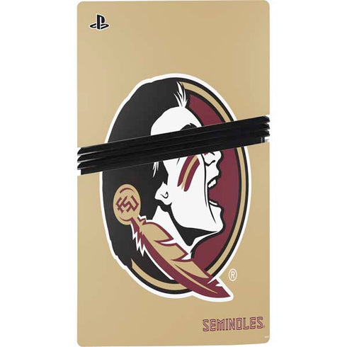 Florida State FSU Seminoles Logo PS5 Pro Disk Bundle Skin