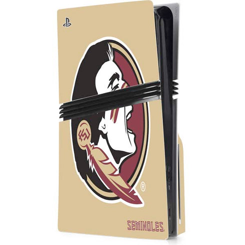 Florida State FSU Seminoles Logo PS5 Pro Disk Console Skin
