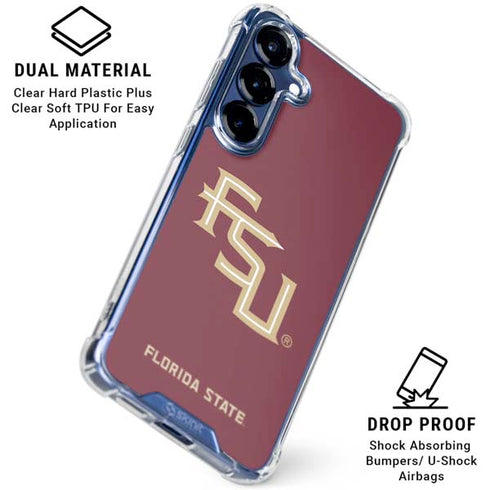 Florida State FSU Seminoles Maroon Galaxy S25 Clear Case