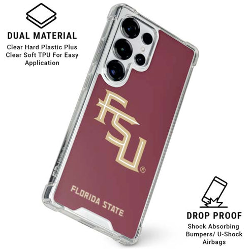 Florida State FSU Seminoles Maroon Galaxy S25 Ultra Clear Case