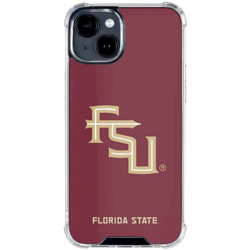 Florida State FSU Seminoles Maroon iPhone 15 Clear Case