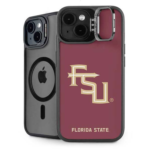 Florida State FSU Seminoles Maroon iPhone 15 Plus Kickstand Case