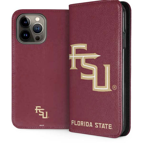 Florida State FSU Seminoles Maroon iPhone 15 Pro Max Folio Case