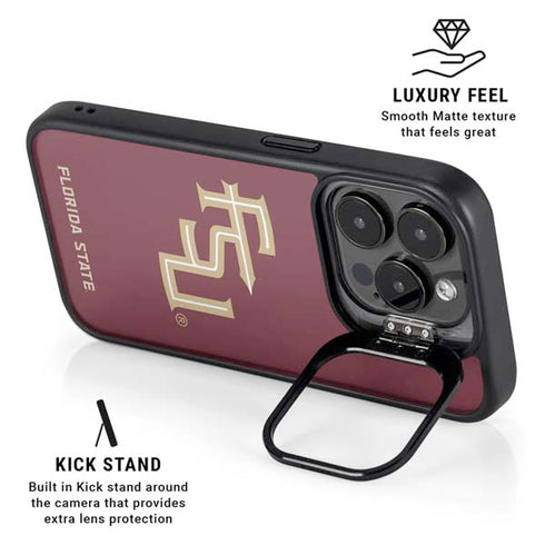 Florida State FSU Seminoles Maroon iPhone 15 Pro Max Kickstand Case