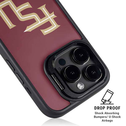Florida State FSU Seminoles Maroon iPhone 15 Pro Max Kickstand Case