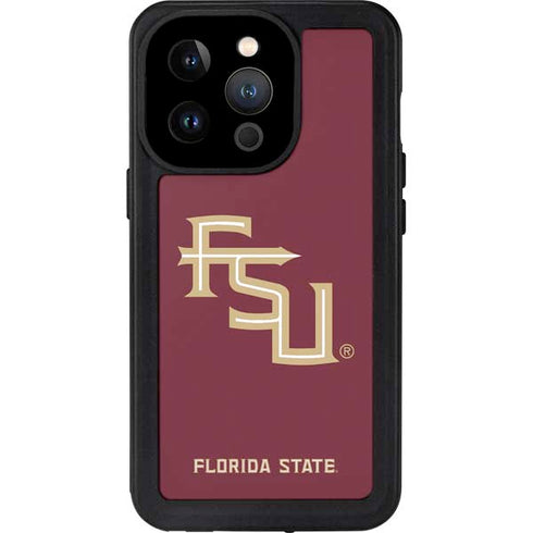 Florida State FSU Seminoles Maroon iPhone 15 Pro Waterproof Case