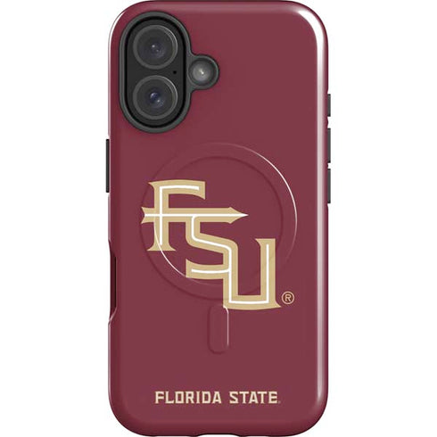 Florida State FSU Seminoles Maroon iPhone 16 Magsafe Impact Case