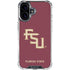 Florida State FSU Seminoles Maroon iPhone 16 Plus Clear Case