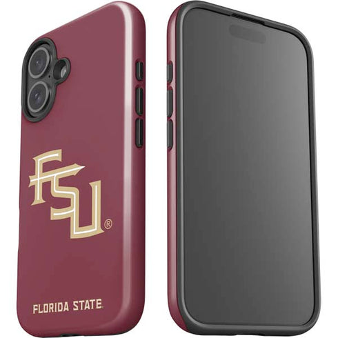 Florida State FSU Seminoles Maroon iPhone 16 Plus Impact Case