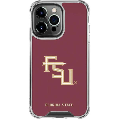 Florida State FSU Seminoles Maroon iPhone 16 Pro Clear Case