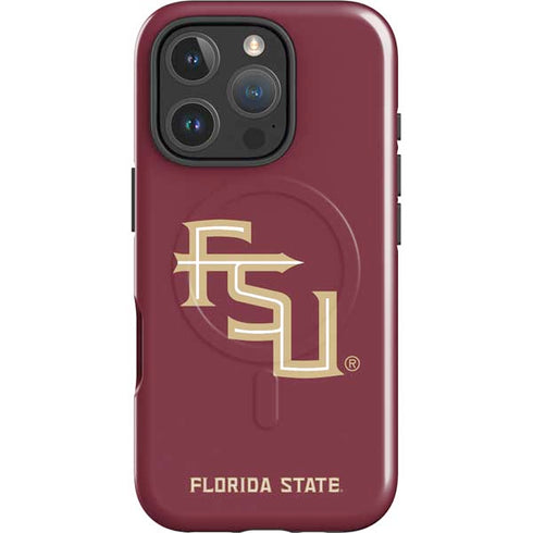 Florida State FSU Seminoles Maroon iPhone 16 Pro Max Magsafe Impact Case