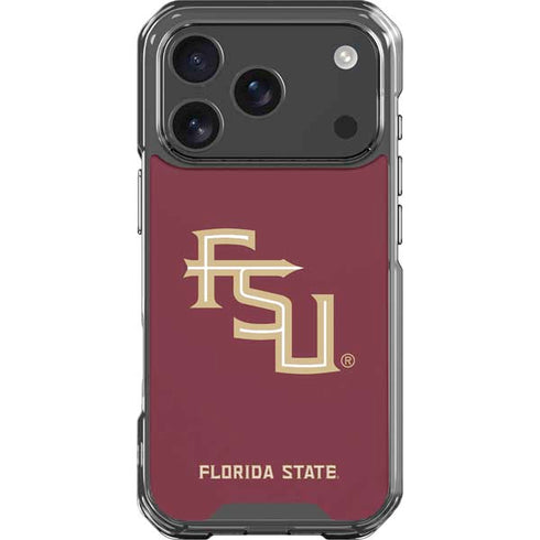 Florida State FSU Seminoles Maroon iPhone 18 Pro Clear Case