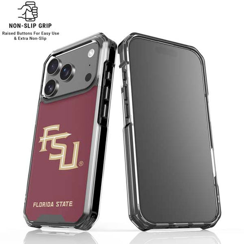 Florida State FSU Seminoles Maroon iPhone 18 Pro Clear Case