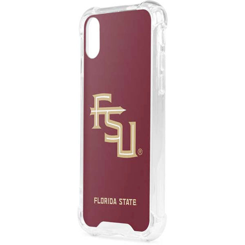 Florida State FSU Seminoles Maroon iPhone XS Clear Case