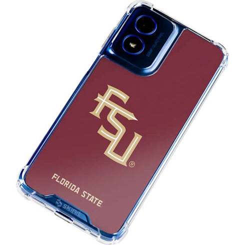 Florida State FSU Seminoles Maroon Moto G 5G (2024) Clear Case