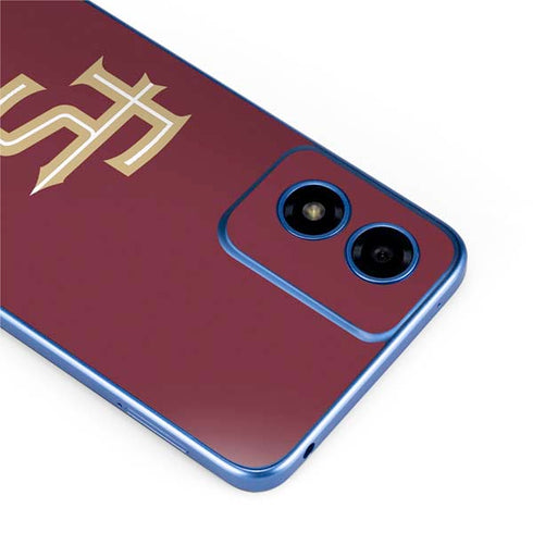 Florida State FSU Seminoles Maroon Moto G Play 4G (2024) Skin