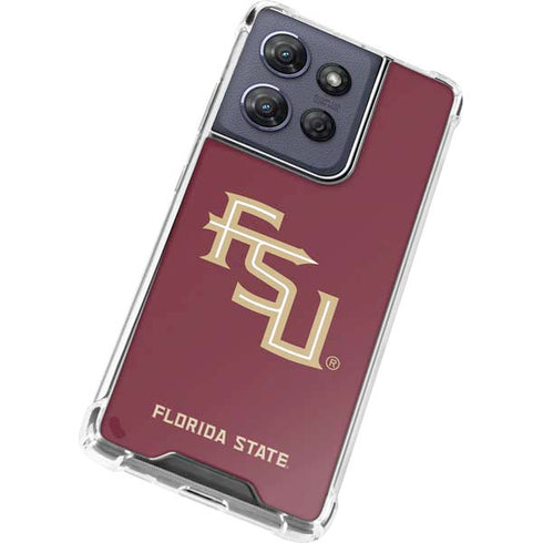 Florida State FSU Seminoles Maroon Moto G Play 5G (2025) Clear Case