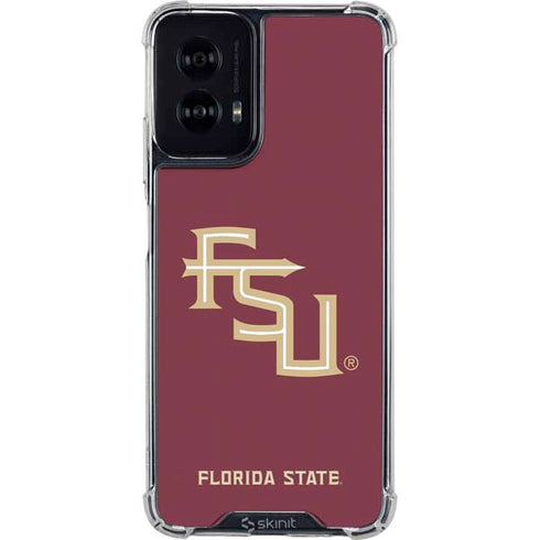 Florida State FSU Seminoles Maroon Moto G Power 5G (2024) Clear Case