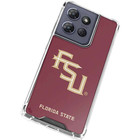 Florida State FSU Seminoles Maroon Moto G Power 5G (2025) Clear Case