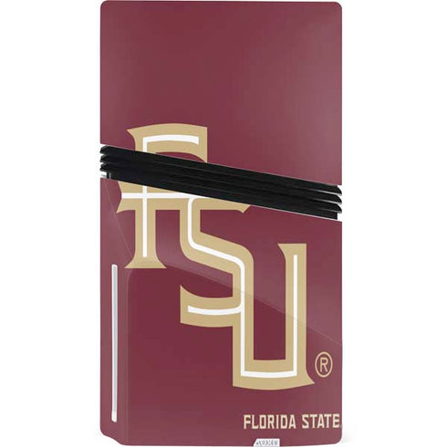 Florida State FSU Seminoles Maroon PS5 Pro Disk Console Skin