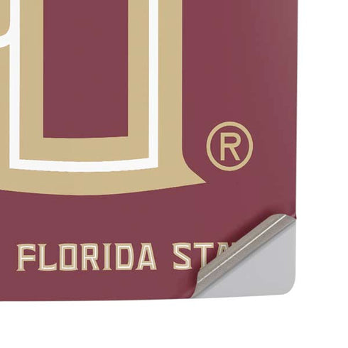 Florida State FSU Seminoles Maroon PS5 Pro Disk Console Skin