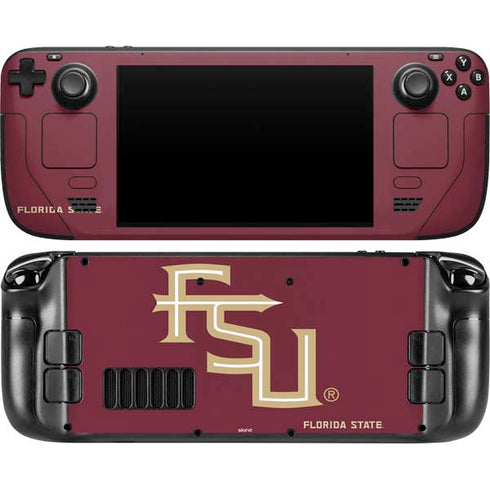 Florida State FSU Seminoles Maroon Steam Deck Handheld Gaming Computer OLED Skin