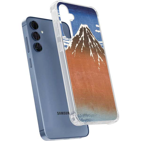 Hokusai Fuji Mountains in clear Weather Galaxy A55 5G Clear Case