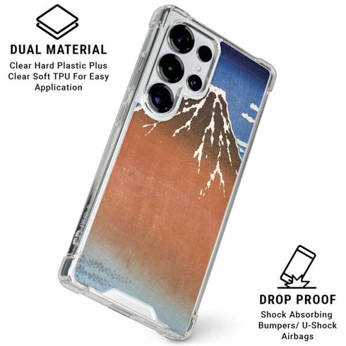 Hokusai Fuji Mountains in clear Weather Galaxy S25 Ultra Clear Case