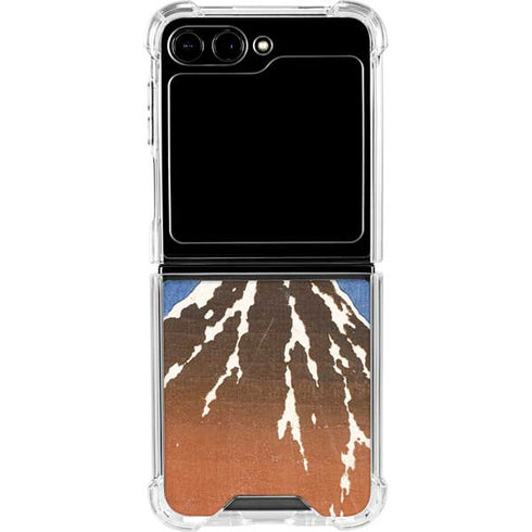 Hokusai Fuji Mountains in clear Weather Galaxy Z Flip6 Clear Case