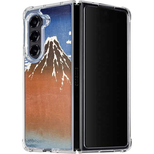 Hokusai Fuji Mountains in clear Weather Galaxy Z Fold5 5G Clear Case
