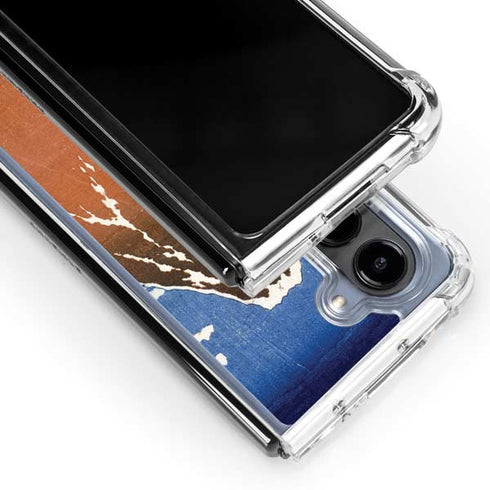 Hokusai Fuji Mountains in clear Weather Galaxy Z Fold5 5G Clear Case