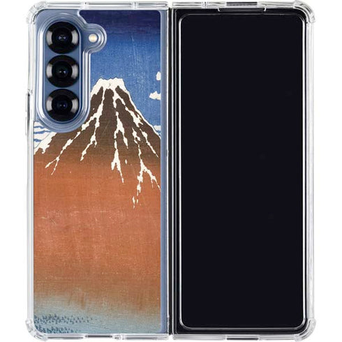 Hokusai Fuji Mountains in clear Weather Galaxy Z Fold6 Clear Case