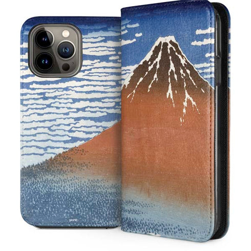 Hokusai Fuji Mountains in clear Weather iPhone 14 Pro Max Folio Case