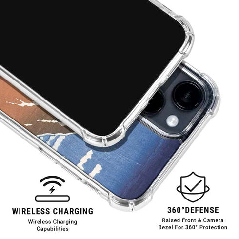 Hokusai Fuji Mountains in clear Weather iPhone 15 Clear Case