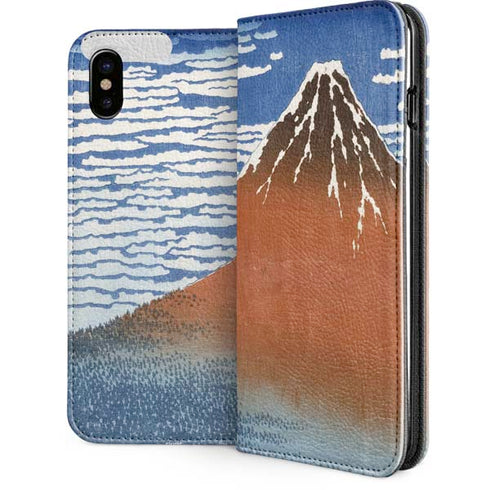 Hokusai Fuji Mountains in clear Weather iPhone 8 Folio Case