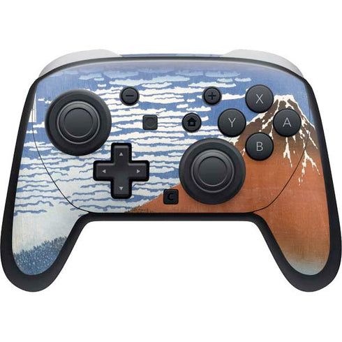 Hokusai Fuji Mountains in clear Weather Nintendo Switch 2 (2025) Pro Controller Skin