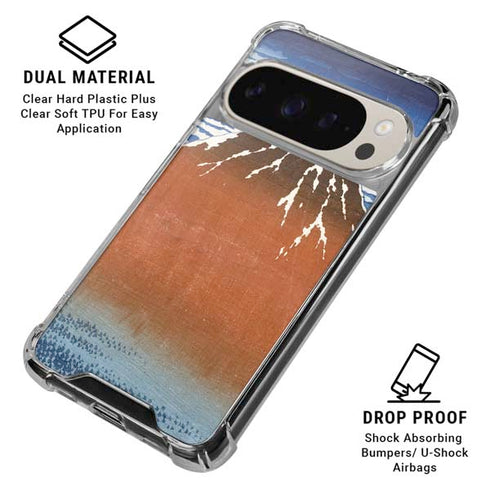 Hokusai Fuji Mountains in clear Weather Pixel 9 Pro XL Clear Case