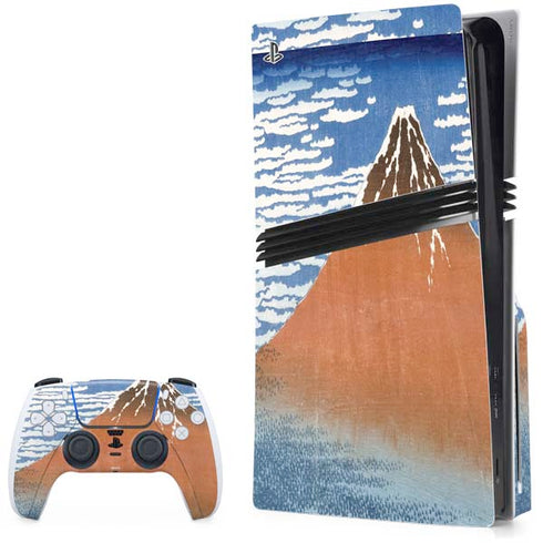 Hokusai Fuji Mountains in clear Weather PS5 Pro Disk Bundle Skin
