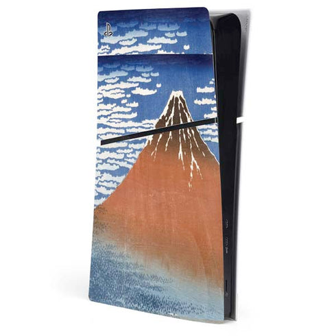 Hokusai Fuji Mountains in clear Weather PS5 Slim Digital Edition Console Skin