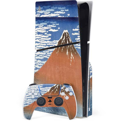 Hokusai Fuji Mountains in clear Weather PlayStation PS5 Skins