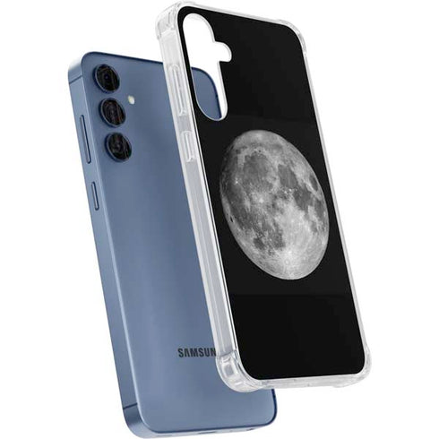 Full Moon Space Galaxy A55 5G Clear Case