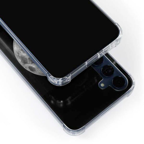 Full Moon Space Galaxy A55 5G Clear Case
