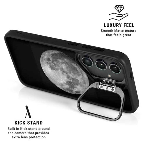Full Moon Space Galaxy S25 Kickstand Case