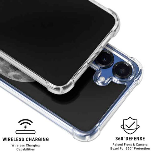 Full Moon Space Galaxy S25 Clear Case