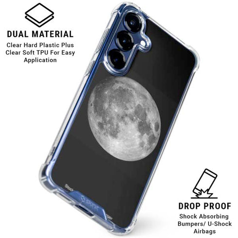Full Moon Space Galaxy S25 Clear Case