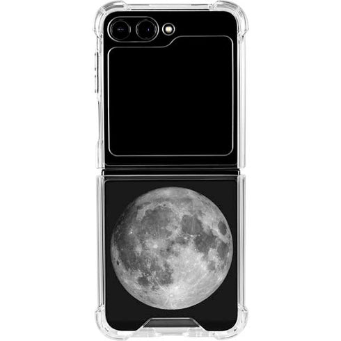 Full Moon Space Galaxy Z Flip6 Clear Case