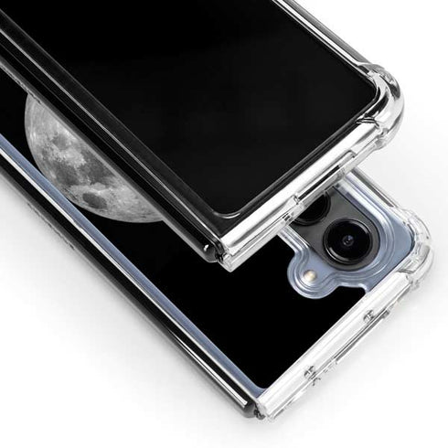 Full Moon Space Galaxy Z Fold5 5G Clear Case