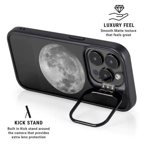Full Moon Space iPhone 15 Pro Max Kickstand Case