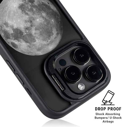 Full Moon Space iPhone 15 Pro Max Kickstand Case